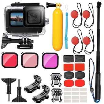 G10-TZ03 voor GoPro Hero 9/10 Actie Camera Accessoires Kit Sport Camera Duiken Kit Surfen Apparatuur met Waterdichte Case/Selfie Stick