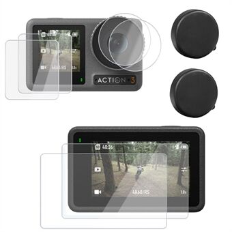 4 stks/set Voor DJI Osmo Action 3 Sport Camera Lens Cover Gehard Glas Screen Protector