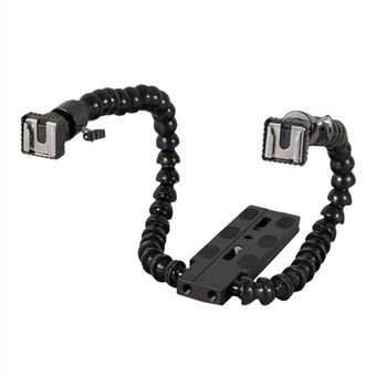 SLR Camera Dual Fill Light Holder Stand Multifunctionele Hot Shoe Base Bracket
