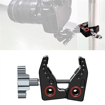 F45057 Crab Claw Clip Mount Adapter Clamp Magic Arm Holder Klem met 1/4 3/8 Draad voor Stand Video Light Monitor: