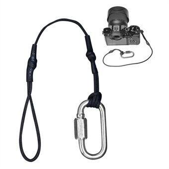 SLR Camera Draagriem Anti-Lost Drop Protection Veiligheid Opknoping Touw met Aluminium Gesp Haak