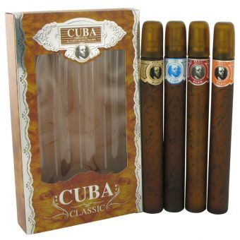 Cuba Gold by Fragluxe - Cadeauset - Cuba Variety Set bevat alle vier 1.15 oz sprays, Cuba Red, Cuba Blue, Cuba Gold en Cuba Orange - voor heren